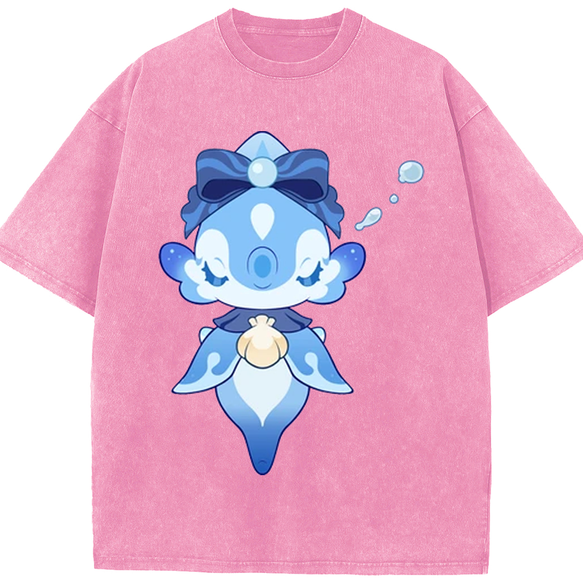 げんし神 フリーナ genshin Furina 綿100% ヴィンテージ風 半袖Tシャツ（フロントプリント）